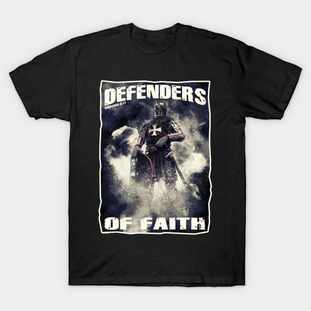 DEFENDERS OF FAITH KNIGHT'S BATTLE ARMOR T-Shirt by ejsulu